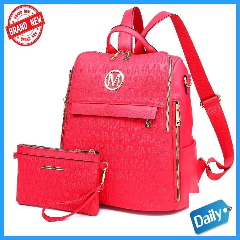 Women's Fashion Backpack Purse Set with Anti-Theft Design, Multi-Pocket Travel